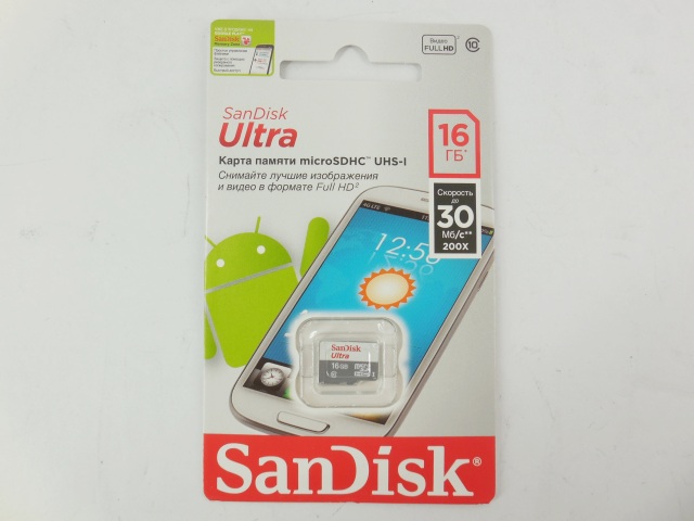 Карта памяти microSD 16Gb SanDisk - Pic n 244601