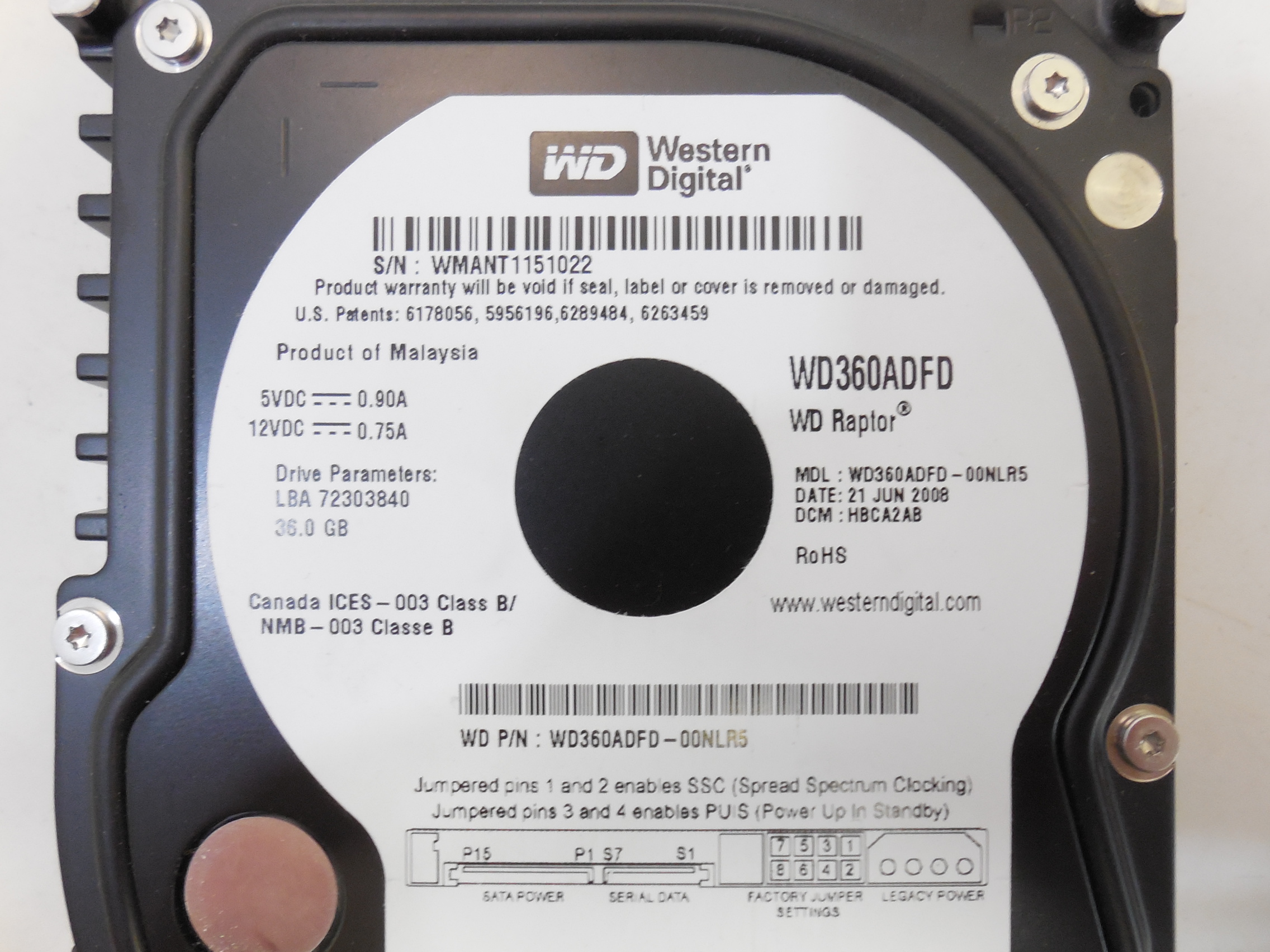 Жесткий диск 3.5" 36Gb Western Digital Raptor - Pic n 250821