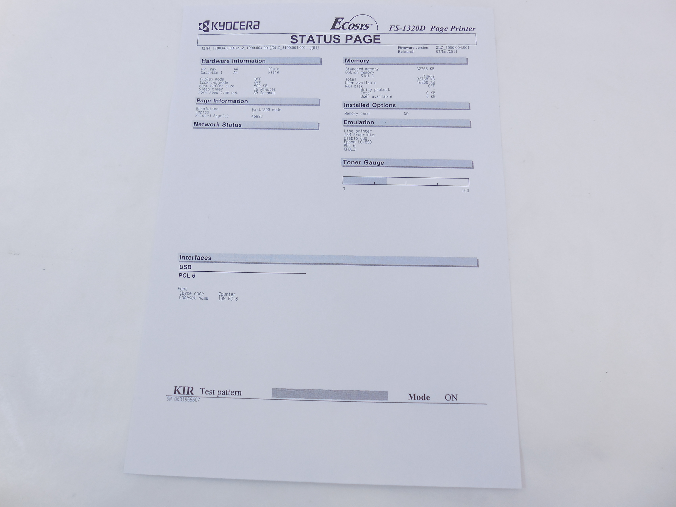 Принтер Kyocera FS-1320D, A4 - Pic n 268144