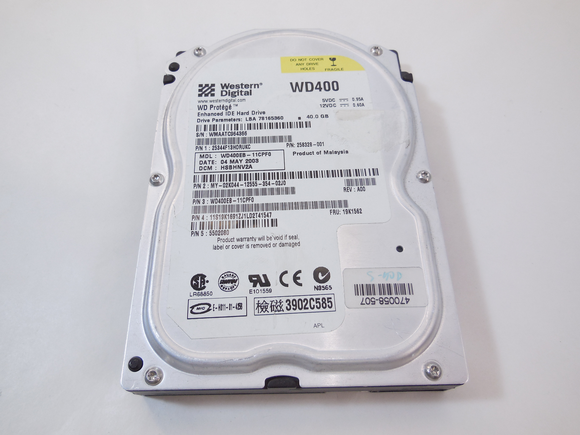 Жесткий диск HDD IDE 40Gb 3.5" 5400rpm - Pic n 254146