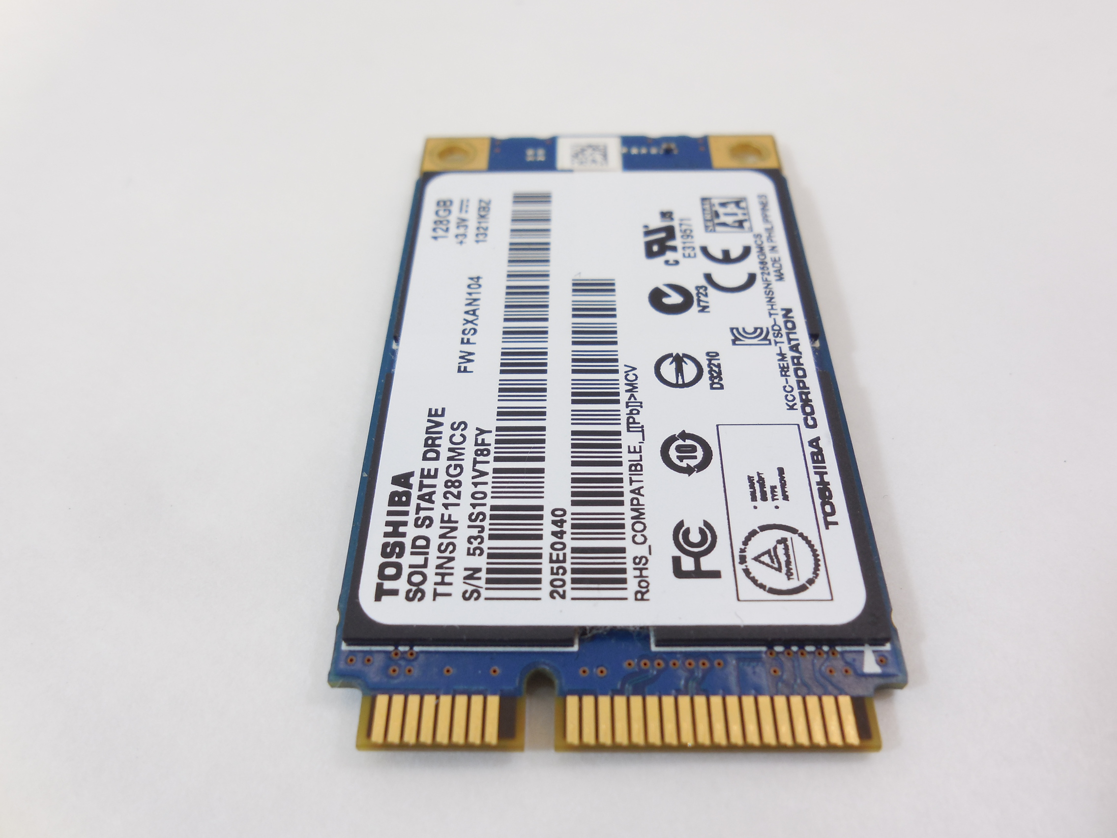 Твердотельный накопитель SSD mSATA Toshiba 128Gb - Pic n 273175