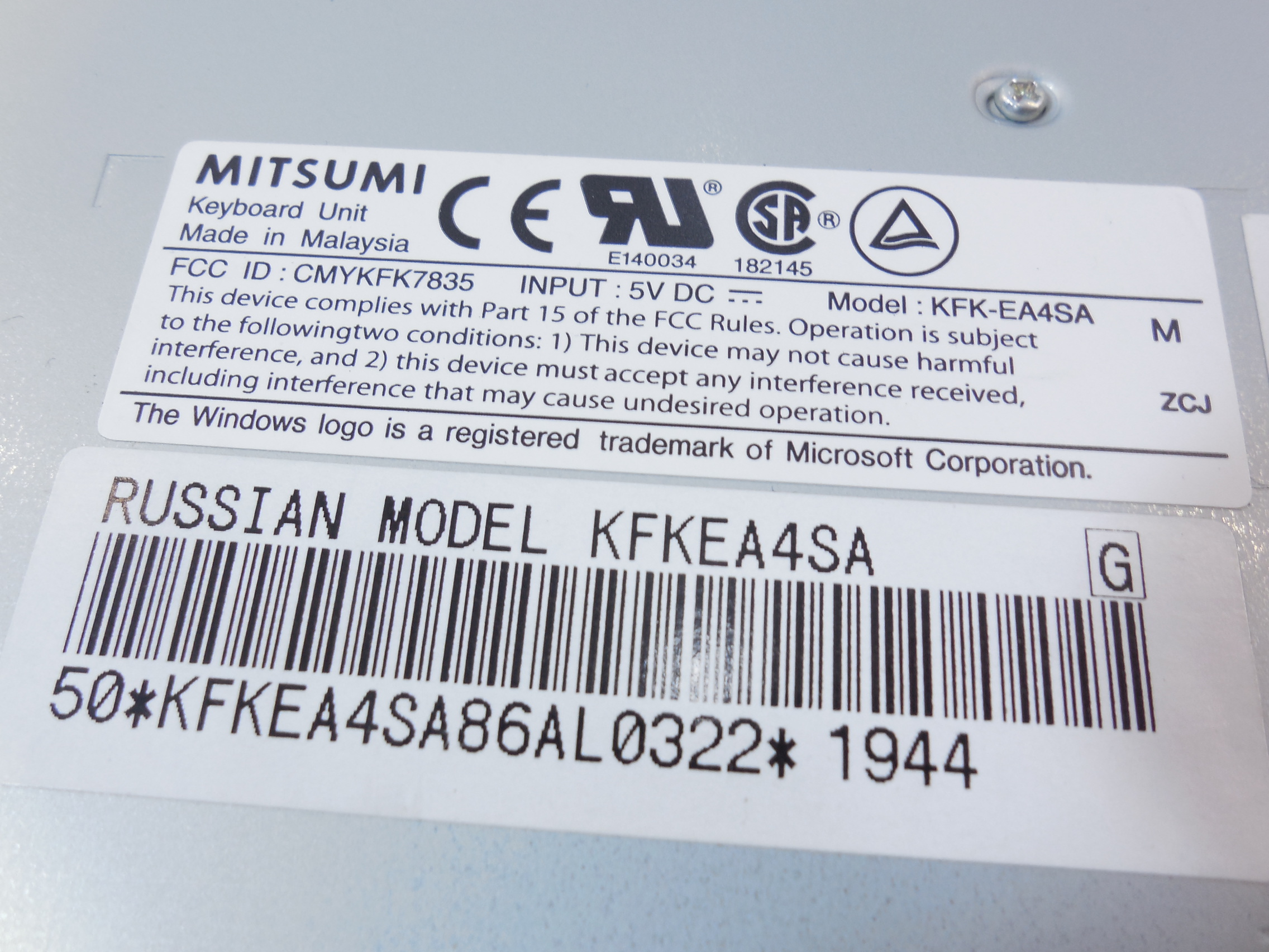 Клавиатура Mitsumi Classic KFK-EA4SA - Pic n 273378