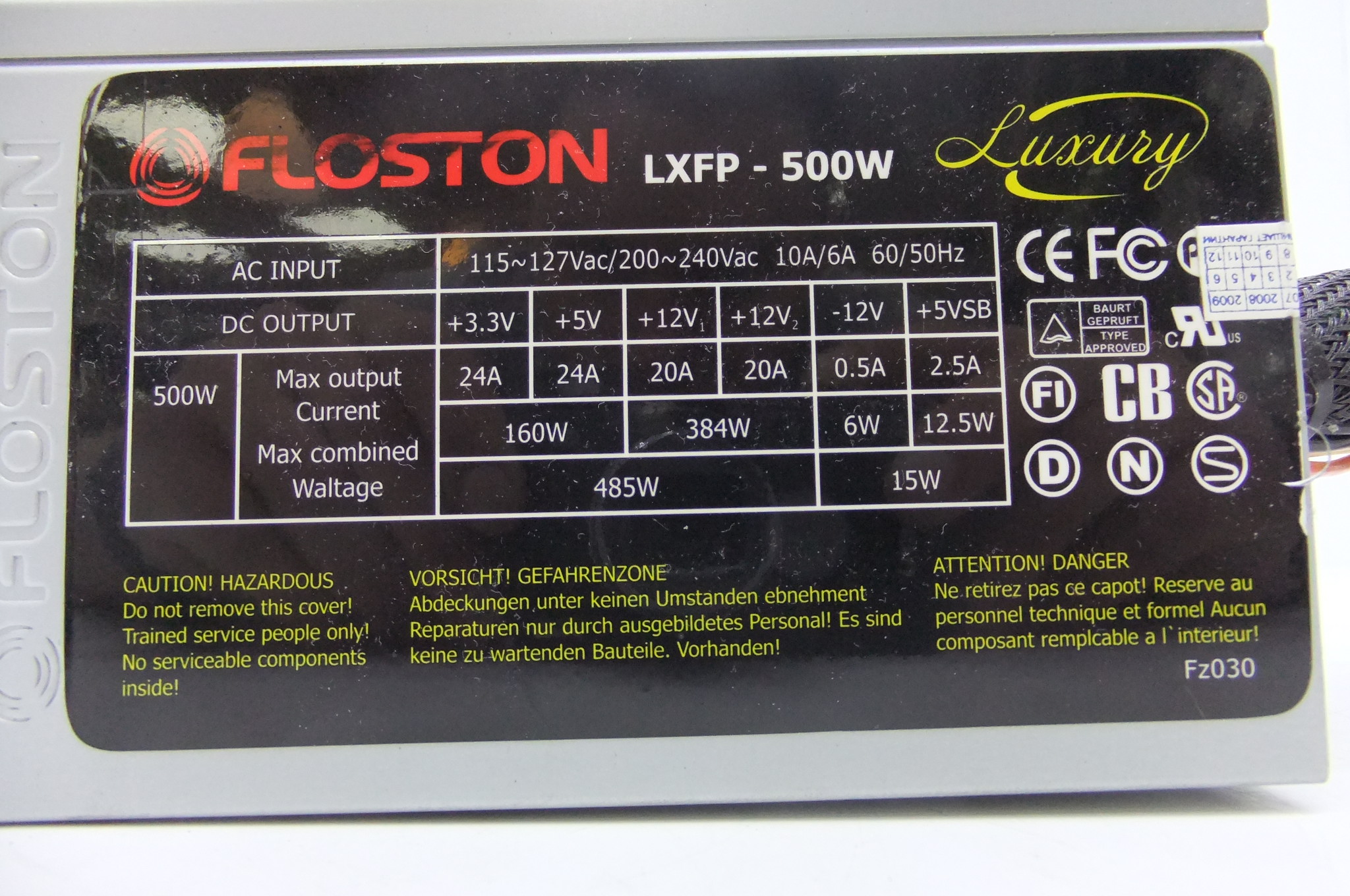 Блок питания ATX 550W Floston LXFP-500W - Pic n 112907