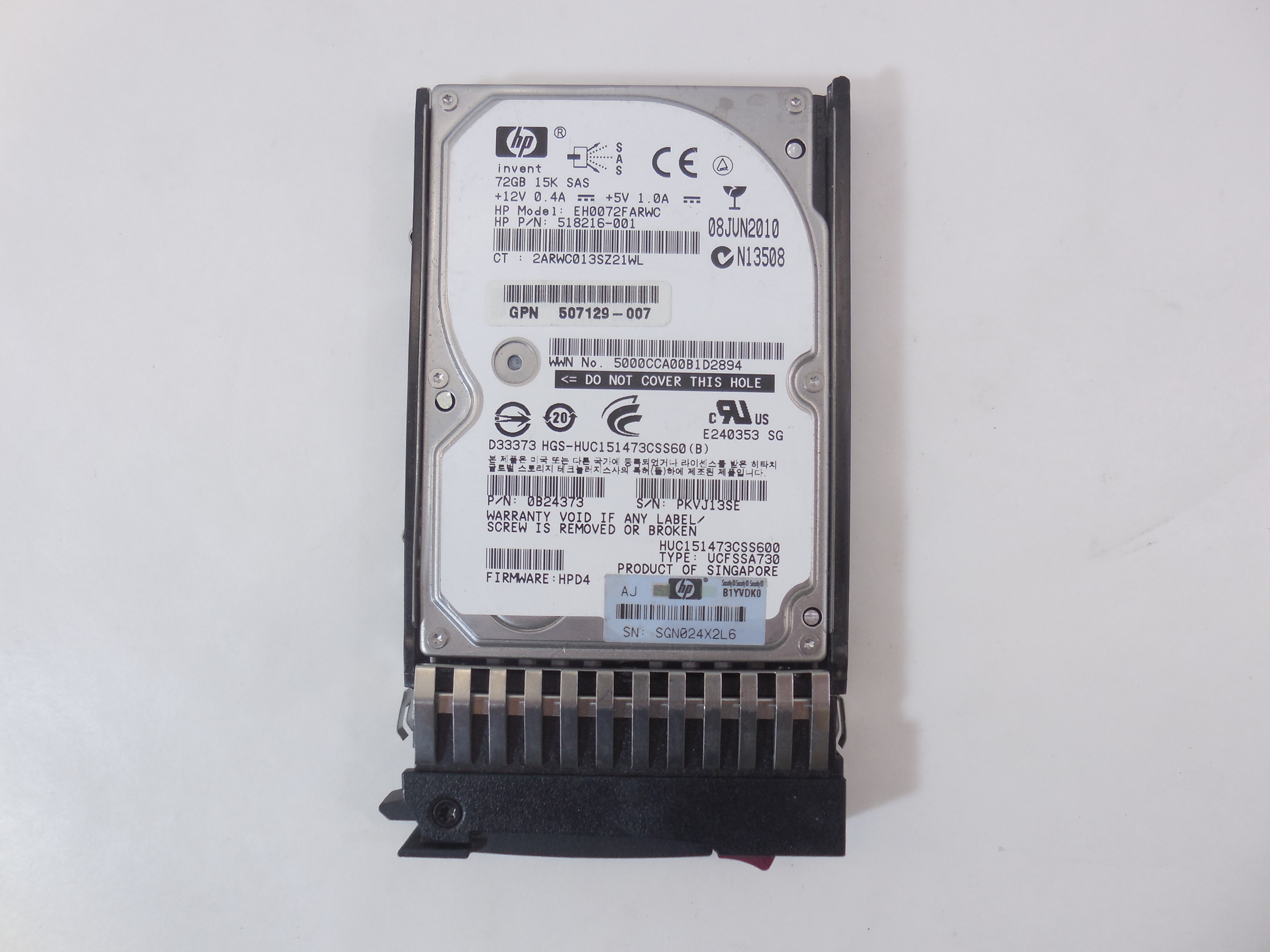 Серверный жесткий диск SAS 72GB HP 518216-001 - Pic n 275658