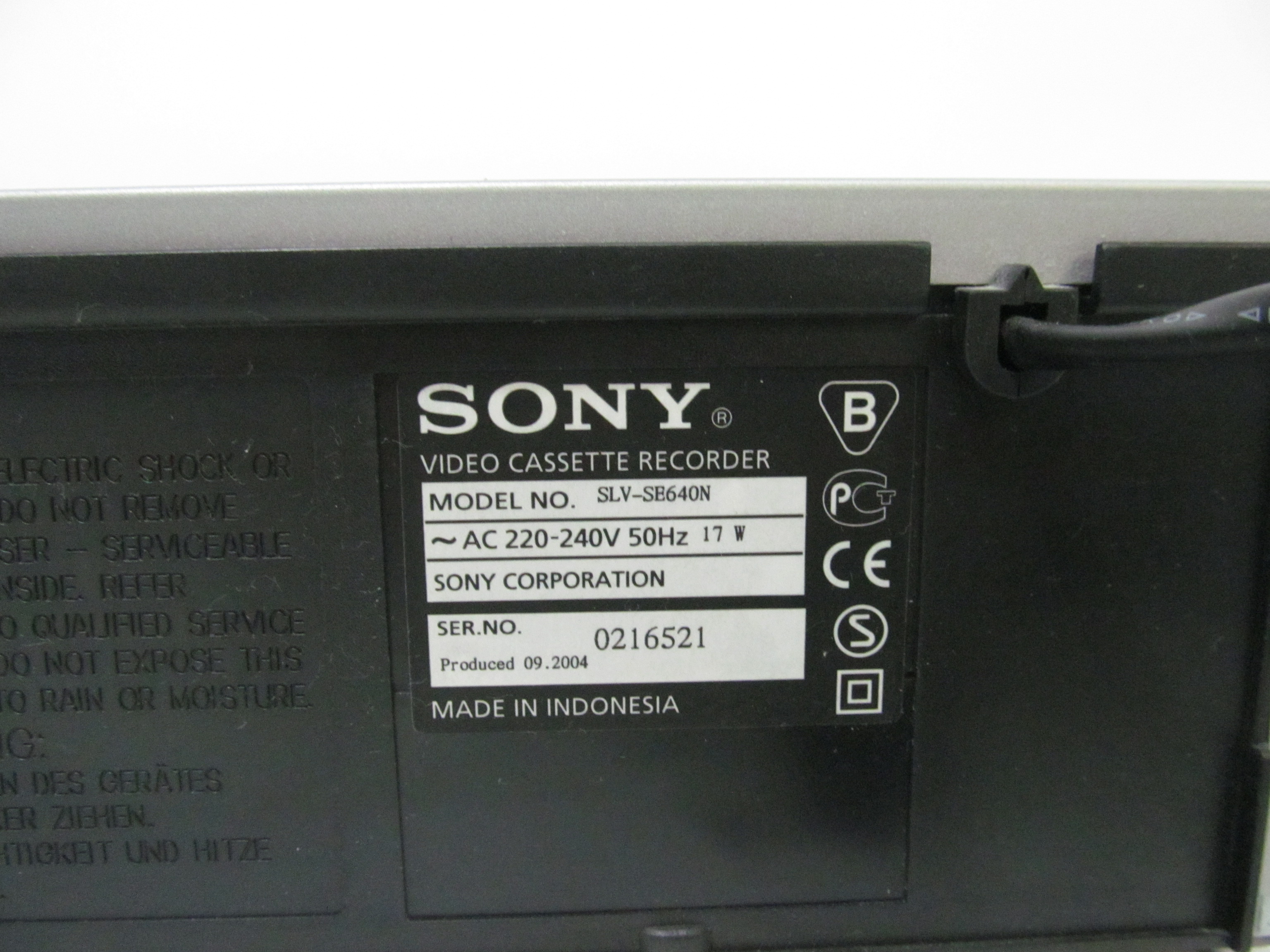 Видеомагнитофон VHS Sony SLV-SE640 - Pic n 276181