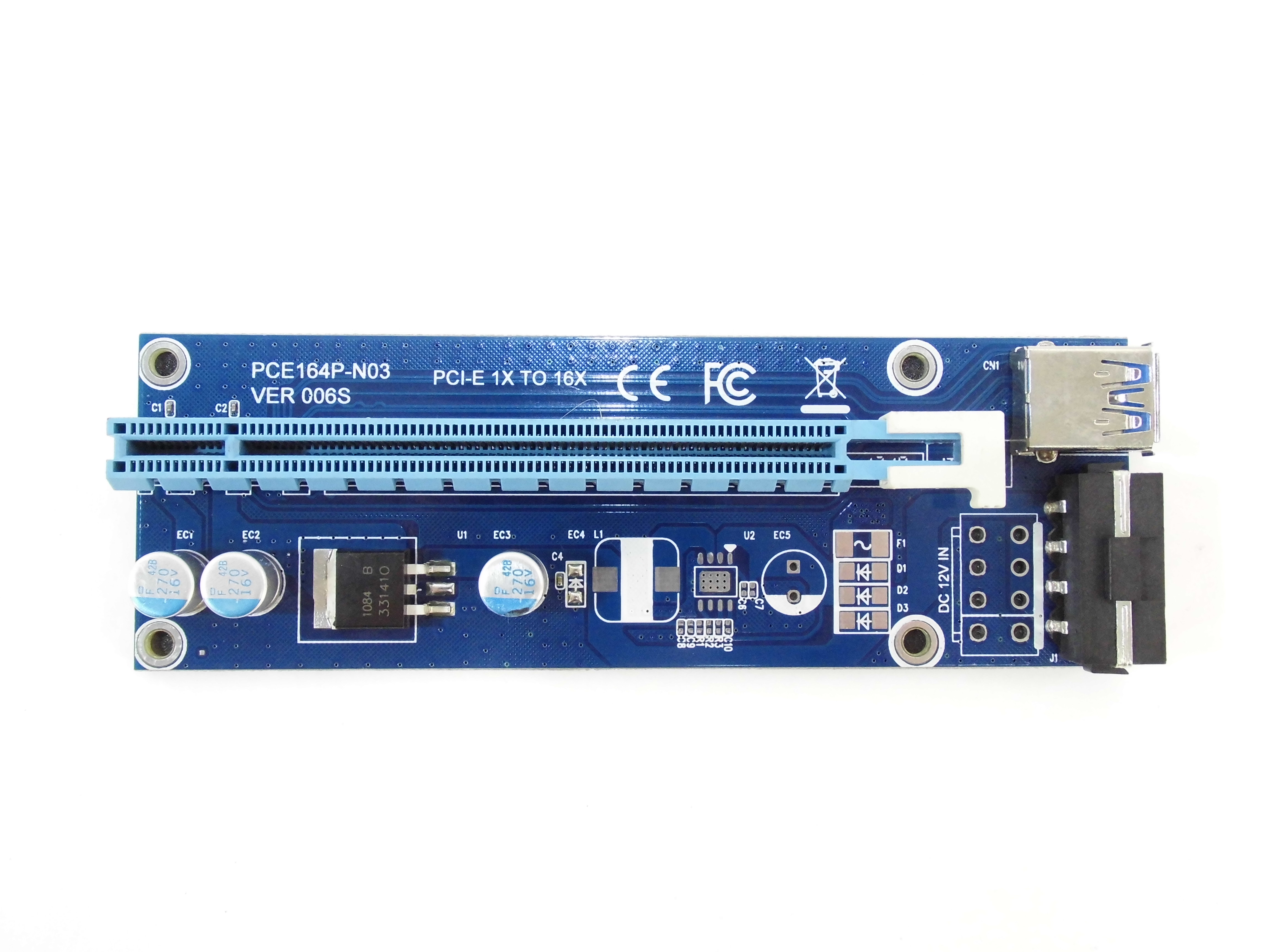 Райзер PCI-E с 1x на 16x PCIE164P-N03 ver 006S - Pic n 280069