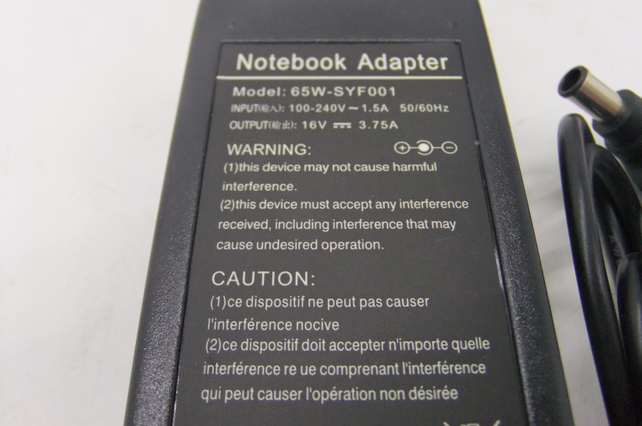 Зарядное устройство для ноутбука Sony 16V, 3.75A - Pic n 120182