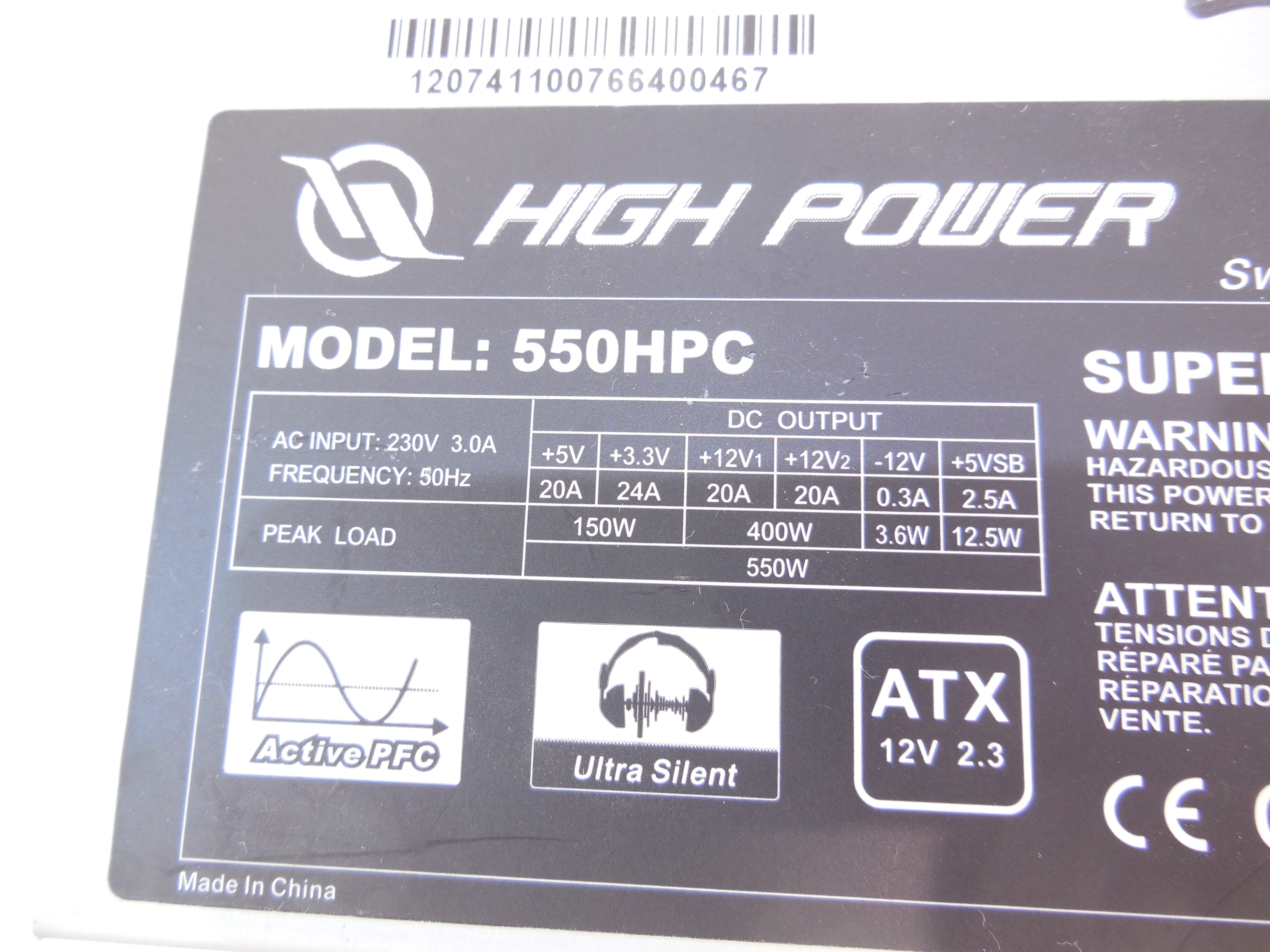 Блок питания ATX 550W High Power 550HPC - Pic n 280521