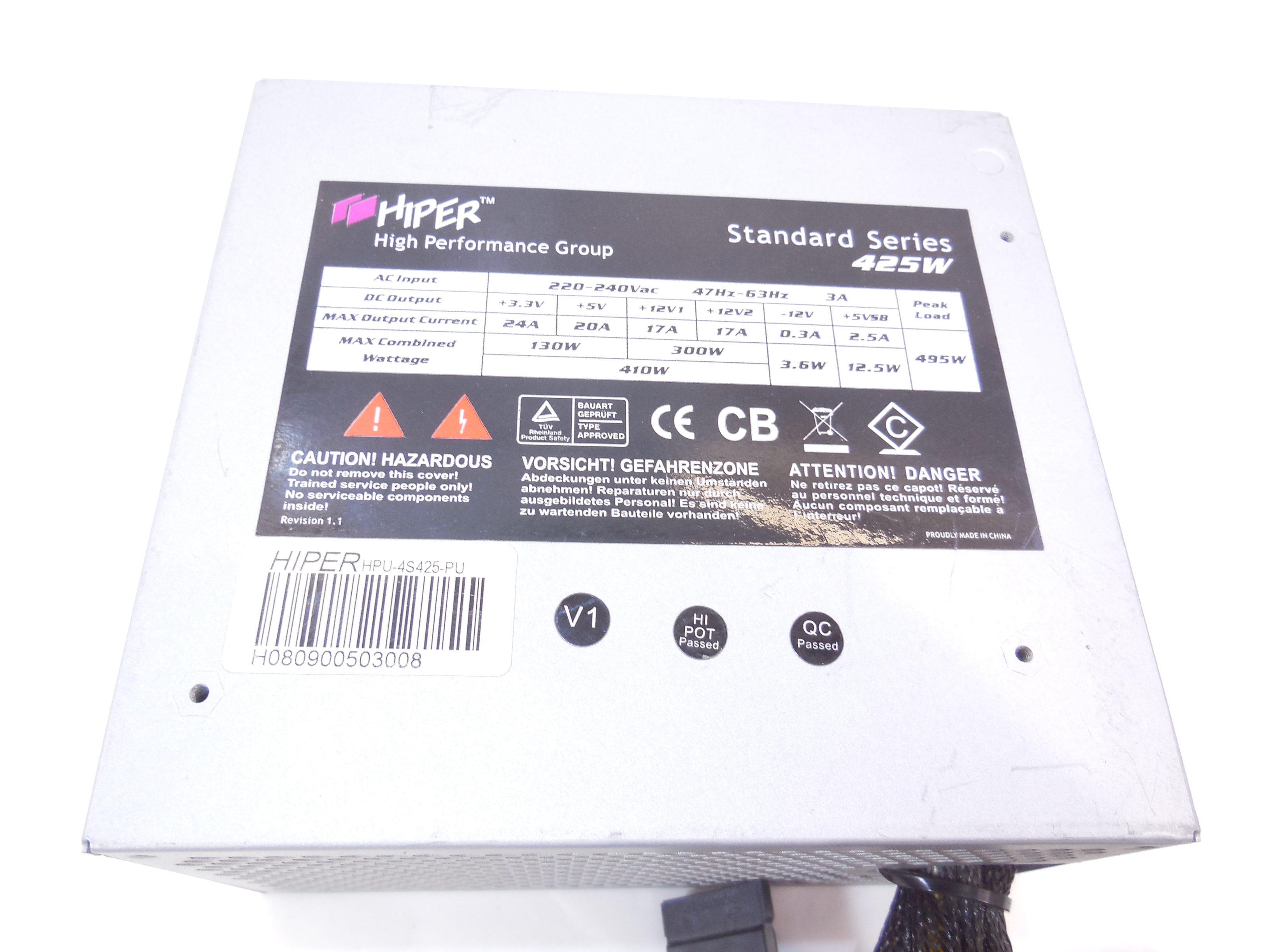 Блок питания ATX 425W Hiper HPU-4S425-PU - Pic n 285642