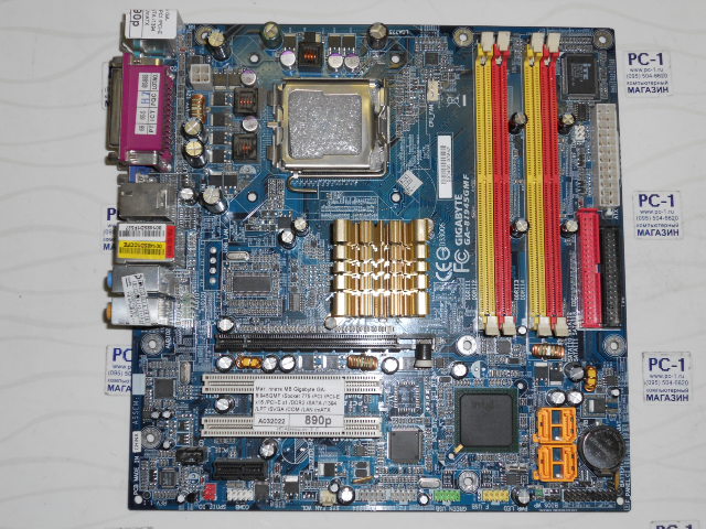 Материнская плата MB Gigabyte GA-8I945GMF /Socket 775 /2xPCI /PCI-E x16 /PCI-E x1 /4xDDR2 /4xSATA /Sound /1394 /LPT /SVGA /COM /4xUSB /LAN /mATX