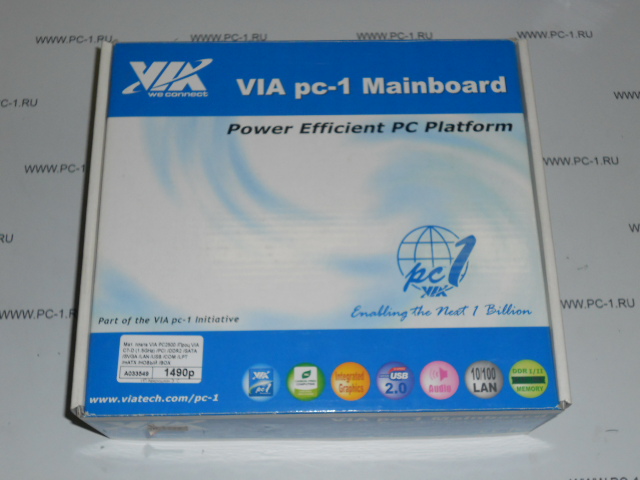 Материнская плата VIA PC2500E (ID-PCM7E PC2500E) /Процессор VIA C7-D (1.5GHz) /2xPCI /2xDDR2 (533) /2xSATA /SVGA /LAN /USB /COM /Sound /LPT /mATX /НОВЫЙ /BOX