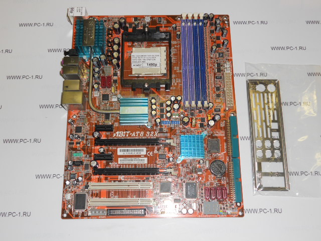 Материнская плата MB ABIT AT8 32x /Socket 939 /2xPCI-E 16x /2xPCI-E 1x /2xPCI /4xDDR /6xSATA /4xUSB /1394 /Optical SPDIF /LAN /Sound /ATX /заглушка