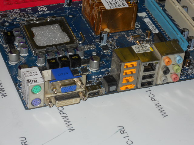 Материнская плата MB Gigabyte GA-73PVM-S2H /Socket 775 /2xPCI /PCI-E x16 /PCI-E x1 /2xDDR2 /3xSATA /E-SATA /1394 /Sound /4xUSB /Optical SPDIF /LAN /HDMI DVI /VGA /mATX