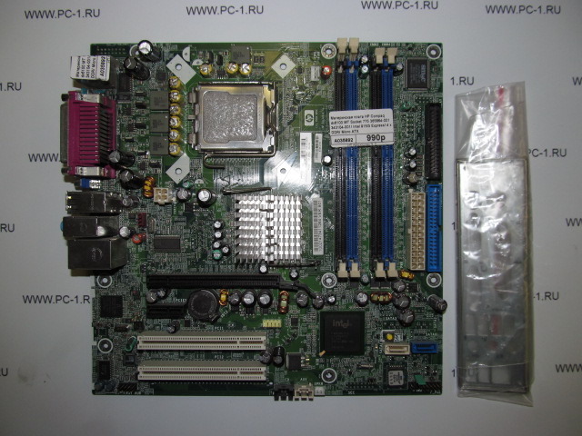 Материнская плата HP Compaq dx6100 MT Socket 775 365864-001 343104-001 Motherboard /  Intel 915G Express/ 4 x DDR/  Intel GMA 900 Graphics/ 2x IDE/ 2x Sata/ 1 x PCI-Express x1/ 1 x PCI-Express x16 Slo