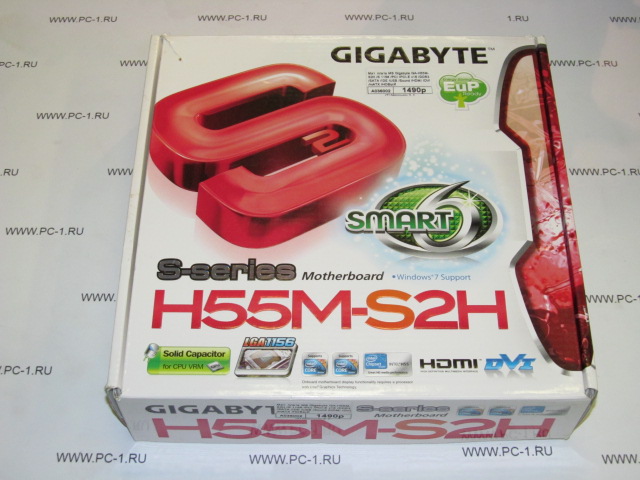 Материнская плата MB Gigabyte GA-H55M-S2H /Socket 1156 /2xPCI /2xPCI-E x16 /2xDDR3 /6xSATA /IDE /8xUSB /Sound /HDMI /VGA /DVI /mATX /НОВЫЙ