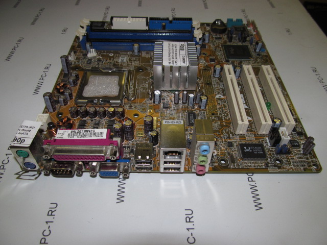 Метеринская плата MB ASUS P5P800-MX /Socket 775 /3xPCI /4xDDR2 DIMM /2xSATA /4xUSB /LAN /Sound /LPT /LAN /COM /SVGA /mATX /заглушка