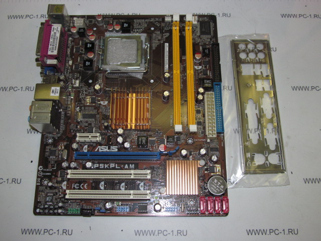 Материнская плата MB ASUS P5KPL-AM /S775 /2xPCI /PCI-E 16x /PCI-E 1x /2xDDRII /4xSATA /4xUSB /SVGA /COM /Sound /LAN /mATX /Заглушка