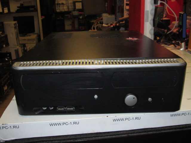 Корпус mATX Desktop Ascot 7628-B С блоком питания 300W (24+4pin, SATA) /Front Audio, USB
