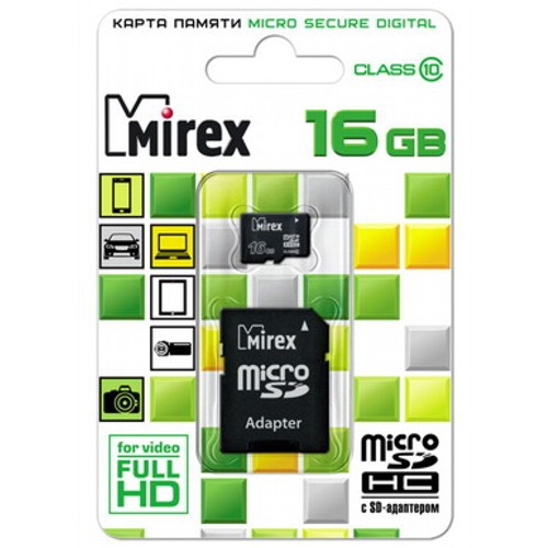 Карта памяти microSD 16GB Mirex класс 10 - Pic n 265124