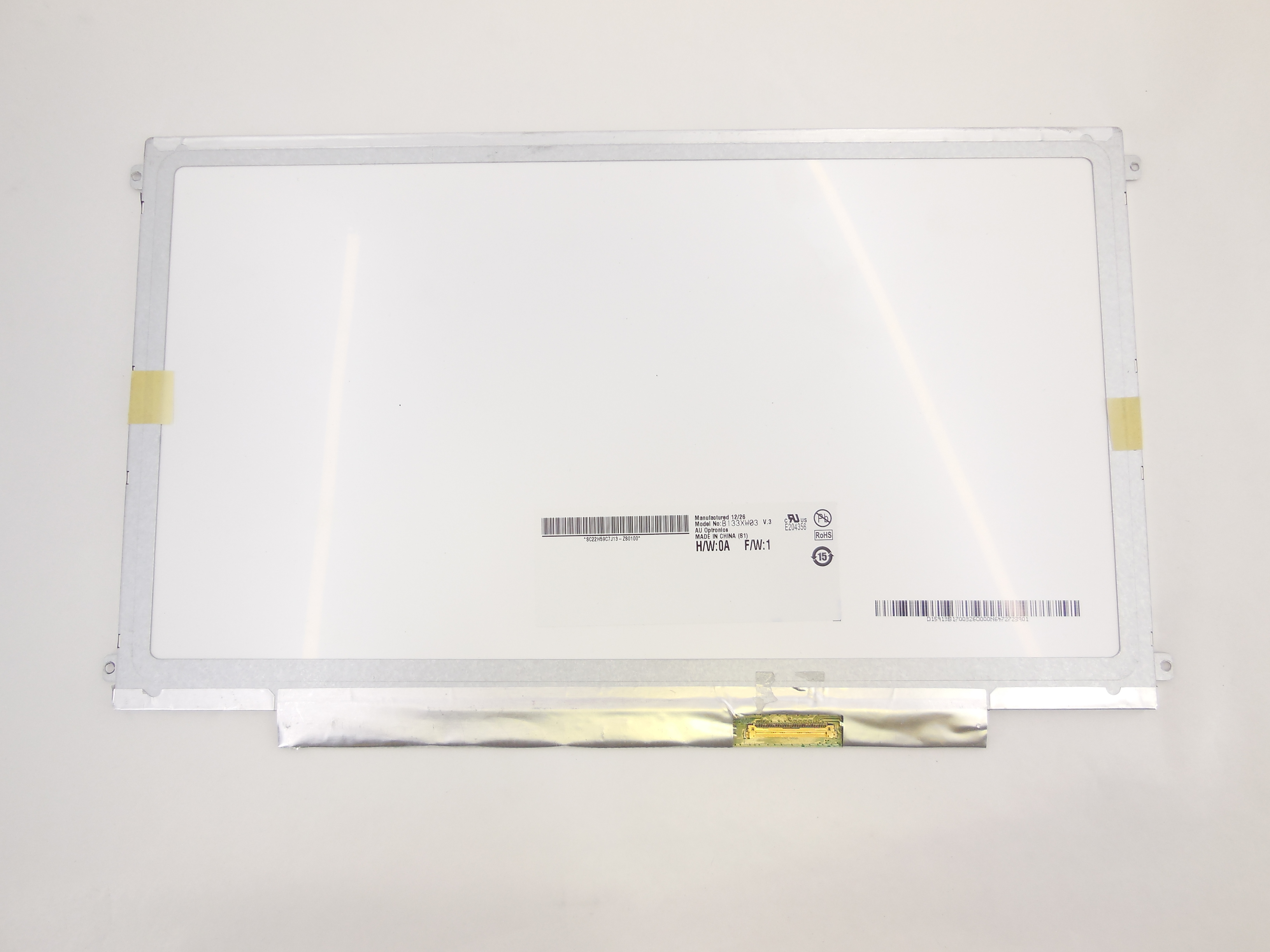 Dalle écran LED 13,3 Pouces B133XW03 V.0/V.1 - 1366x768, 40 Pins, Neuve