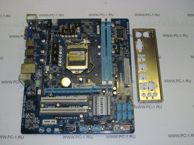 Материнская плата MB Gigabyte GA-H55M-S2 /Socket 1156 /2xPCI /PCI-E x16 /PCI-E x1 /2xDDR3 /6xSATA /8xUSB /Sound /VGA /mATX /Заглушка