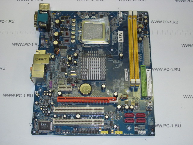 Материнская плата MB ASRock N73V /Socket 775 /2xPCI /PCI-E x16 /PCI-E x1 /2xDDR2 /4xSATA /Sound /VGA /4xUSB /LAN /COM /LPT /mATX