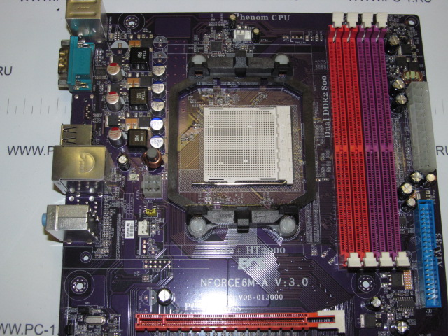 Материнская плата MB ECS NFORCE6M-A V3.0 /Socket AM2 /PCI-E x16 /PCI-E x1 /3xPCI /4xDDR2 /4xSATA /Sound /4xUSB /COM /LAN /ATX /Заглушка