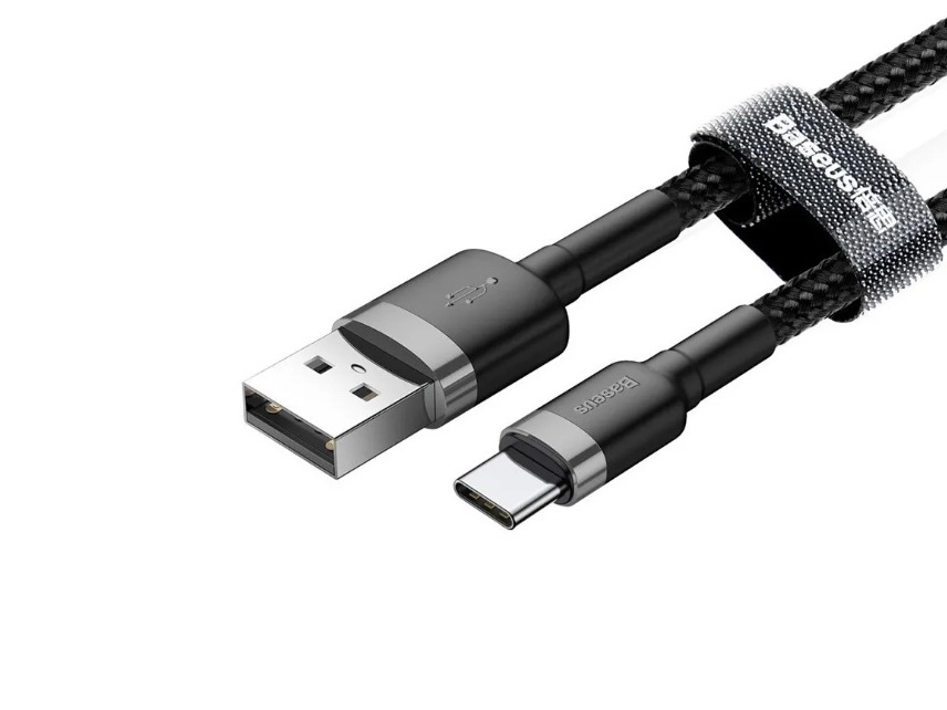 Кабель Baseus Cafule USB — Type-C 2A 2 м, серый - Pic n 300833