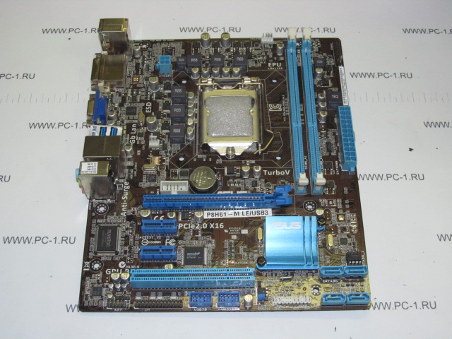 Материнская плата MB ASUS P8H61-M LE/USB3 /Socket 1155 /PCI /PCI-E x16 /2xPCI-E x1 /4xSATA /2xDDR3 /Sound /LAN /6xUSB (2xUSB 3.0) /DVI /VGA /LAN /mATX /Заглушка