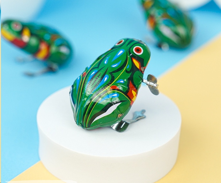 Заводная механическая зелёная лягушка 4см - Pic n 301167