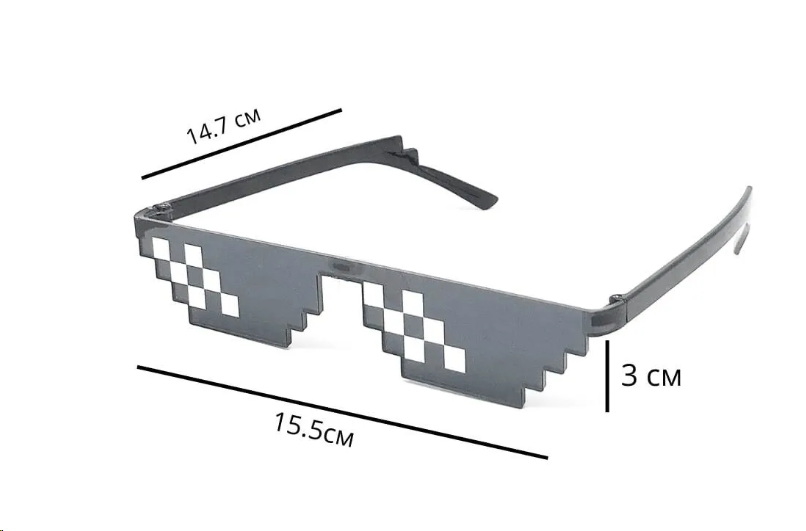 Солнцезащитные очки Пиксели Minecraft черный - Pic n 301375