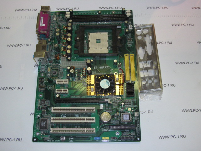 Материнская плата MB EPoX EP-8NPA7I /Socket 754 /3xPCI /PCI-E x16 /2xPCI-E x1 /2xDDR /4xSATA /Sound /LPT /4xUSB /COM /LAN /SPDIF /ATX /заглушка