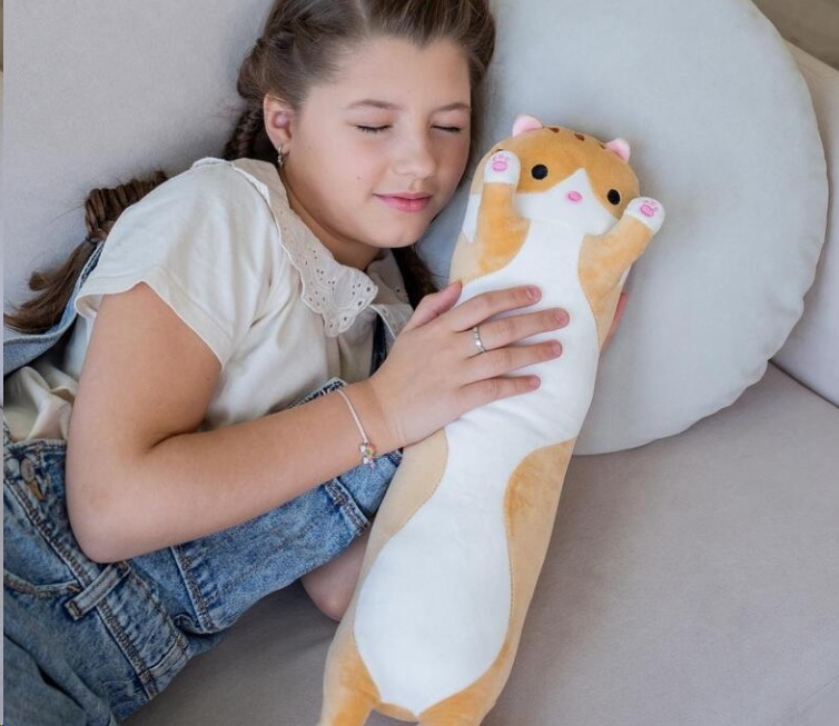 Мягкая игрушка подушка Кот Батон длинна 50см - Pic n 300801