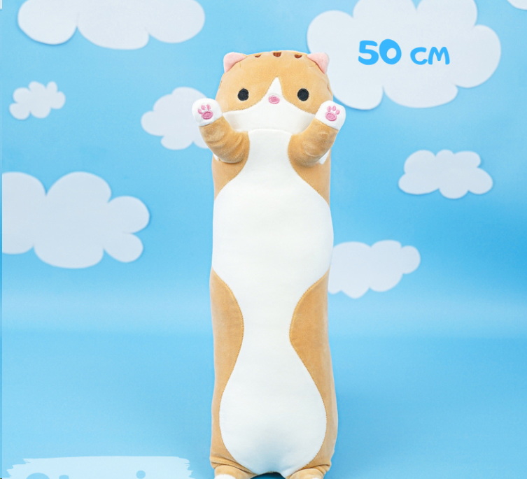 Мягкая игрушка подушка Кот Батон длинна 50см - Pic n 300801