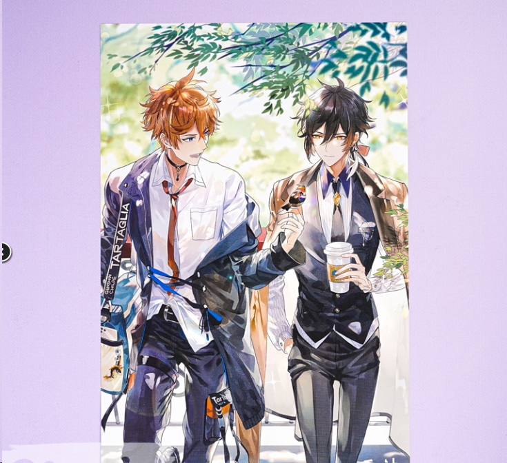 Постер Genshin Impact с героями 42х29см 1 штука - Pic n 301967