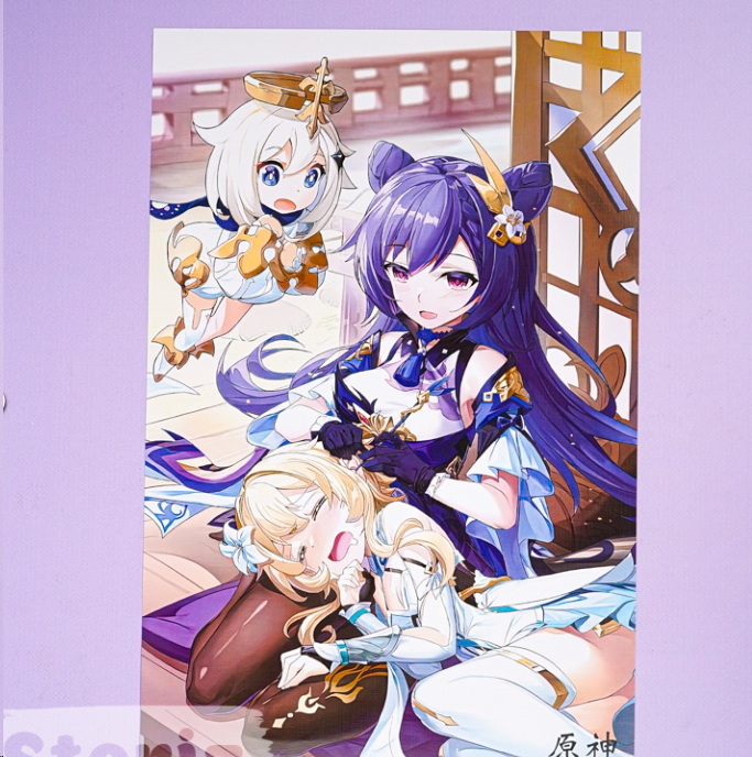 Постер Genshin Impact с героями 42х29см 1 штука - Pic n 301967