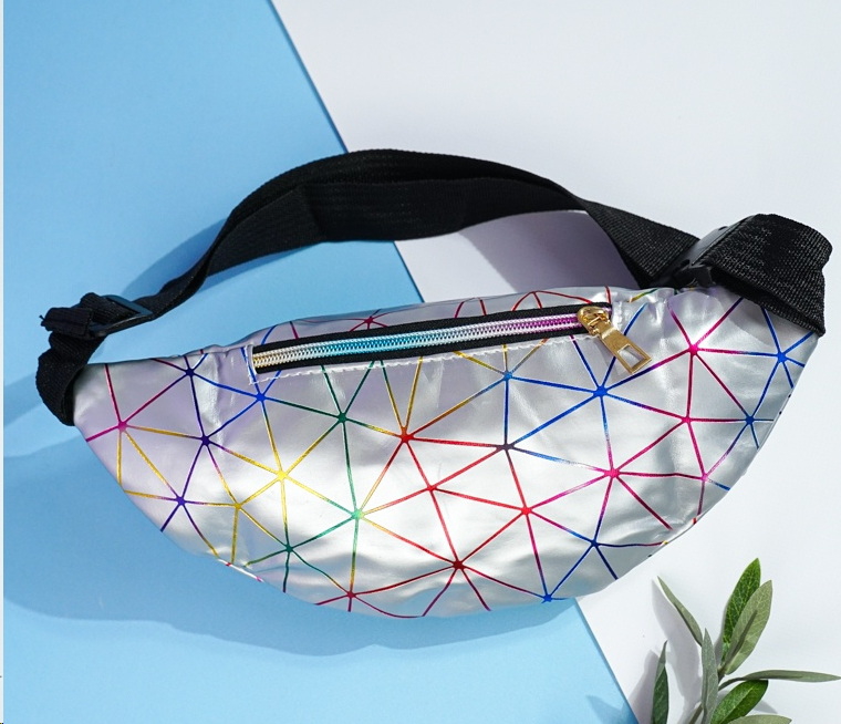 Поясная сумка «Геометрия» серебристый - Pic n 302874