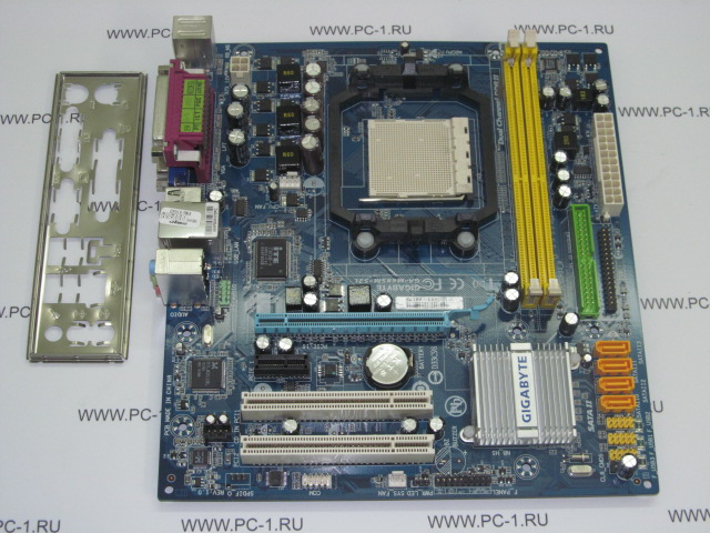 Материнская плата MB Gigabyte GA-M68SM-S2L /Socket AM2, AM2+ /2xPCI /PCI-E x16 /PCI-E x1 /2xDDR2 /4xSATA /Sound /LAN /4xUSB /DVI /VGA /LPT /mATX /заглушка