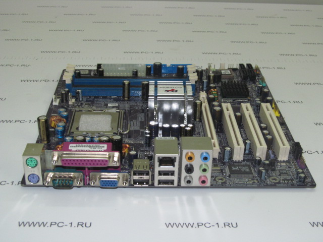 Материнская плата MB ECS 915-M5GL /Socket 775 /3xPCI /PCI-E x16 /4xDDR2 DIMM /4xSATA /Sound /SVGA /4xUSB /LAN /LPT /COM /mATX /заглушка