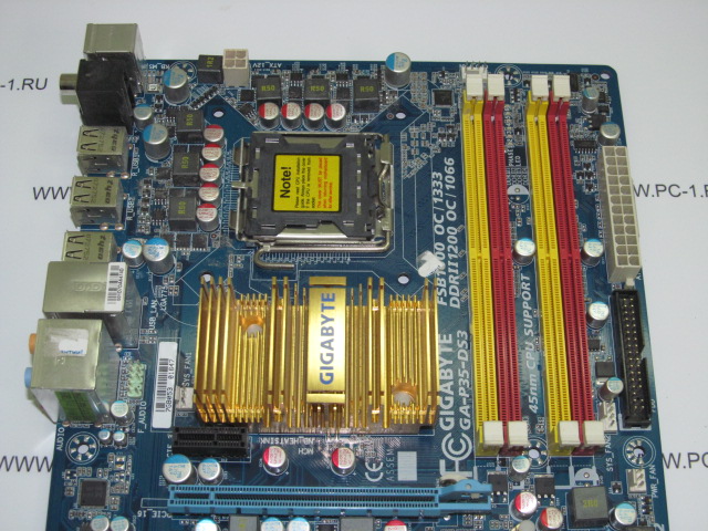 Материнская плата MB Gigabyte GA-P35-DS3 /Socket 775 /3xPCI /3xPCI-E 1x /1xPCI-E 16x /4xDDR2 DIMM /6xSATA /SPDIF /Sound /8xUSB /LAN /ATX /без заглушки /BOX