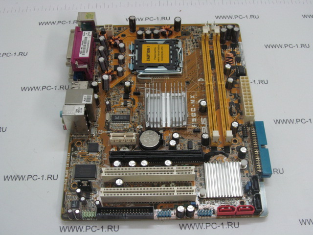 Материнская плата MB ASUS P5GC-MX /Socket 775 /2xPCI /PCI-E x1 /PCI-E x16 /2xDDR DIMM /4xSATA /Sound /SVGA /4xUSB /LAN /LPT /COM /mATX /BOX