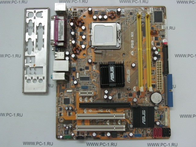 Материнская плата MB ASUS P5B-MX /Socket 775 /2xPCI /PCI-E 16x /PCI-E 1x /2xDDR2 /4xSATA /Sound /SVGA /4xUSB /LAN /LPT /COM /mATX /заглушка