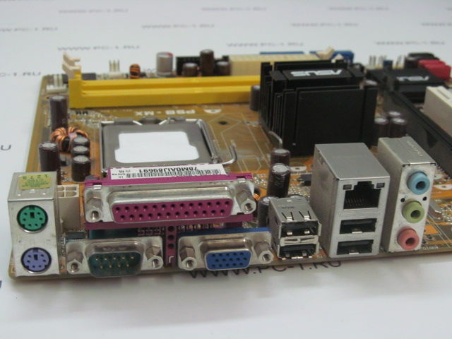 Материнская плата MB ASUS P5B-MX /Socket 775 /2xPCI /PCI-E 16x /PCI-E 1x /2xDDR2 /4xSATA /Sound /SVGA /4xUSB /LAN /LPT /COM /mATX /заглушка