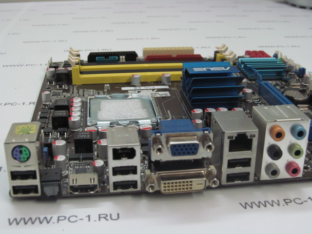Материнская плата MB ASUS P5Q-EM /Socket 775 /PCI /PCI-E 16x /2xPCI-E 1x /4xDDR2 /6xSATA /Sound /HDMI /DVI /VGA /6xUSB /LAN /1394 /Optical SPDIF /mATX