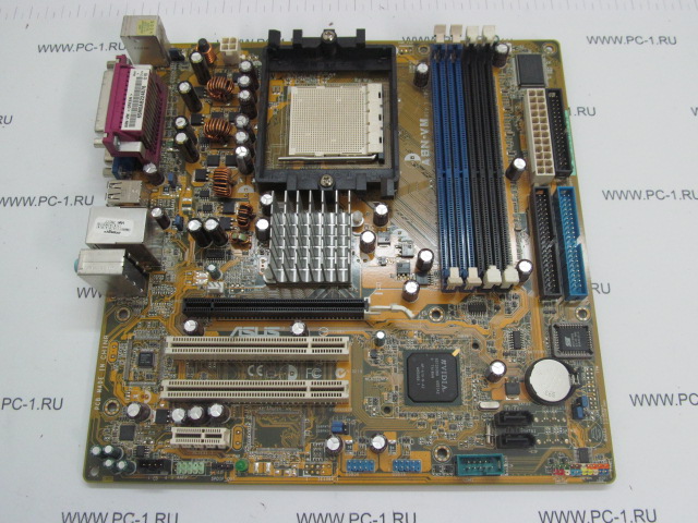 Материнская плата MB ASUS A8N-VM /Socket 939 /PCI-E x16 /PCI-E x1 /2xPCI /4xDDR /2xSATA /4xUSB /VGA /LPT /LAN /Sound /mATX