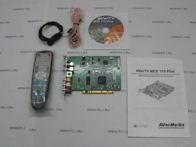 TV-тюнер PCI AVerMedia AverTV MCE 116 Plus ,внутренний, аналоговый, видеозахват, PAL, NTSC, SECAM /Пульт ДУ, Антенна, Драйвер, Мануал
