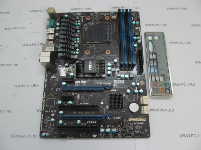 Материнская плата MB MSI (MS-7693) 970A-G46 /Socket AM3+ /2xPCI /2xPCI-E x16 /2xPCI-E x1 /4xDDR3 /6xSATA (6Gb/s) /Sound /LAN /COM /SPDIF /8xUSB (2xUSB 3.0) /ATX /BOX
