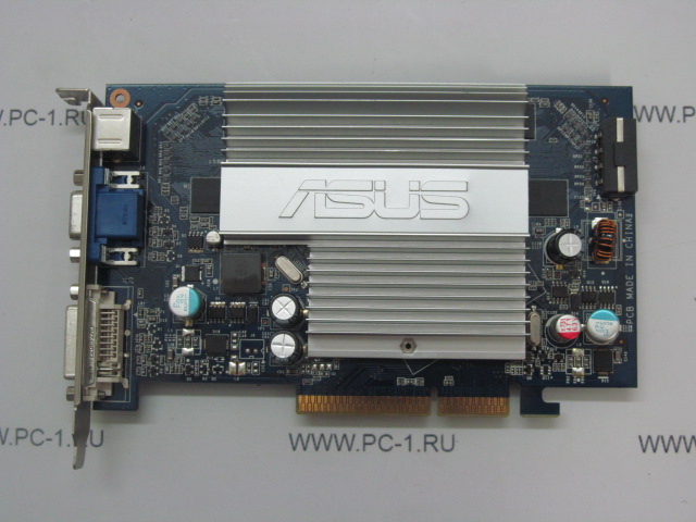 Видеокарта AGP ASUS N7600GS GeForce 7600GS 256Mb /DDR2 /128bit /DVI /VGA /TV-Out /Silent /Питание Molex