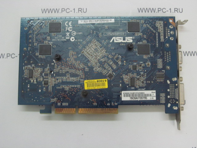 Видеокарта AGP ASUS N7600GS GeForce 7600GS 256Mb /DDR2 /128bit /DVI /VGA /TV-Out /Silent /Питание Molex