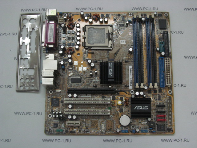 Мат. плата MB ASUS P5GD1-HVM / S /S775 /PCI /PCI-E x1 /PCI-E x16 /DDR /SATA /LAN /USB /LPT /COM /VGA /mATX /Заглушка